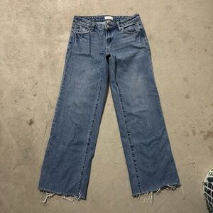 PacSun Distressed Blue Low Rise Wide Leg Jeans